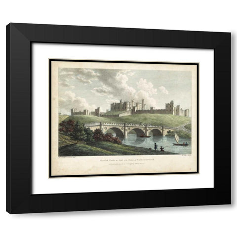 Watts Views VIII Black Modern Wood Framed Art Print with Double Matting by Watts, W.