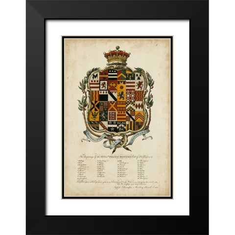 Edmondson Heraldry II Black Modern Wood Framed Art Print with Double Matting by Edmondson