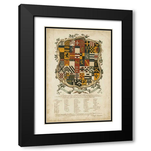 Edmondson Heraldry III Black Modern Wood Framed Art Print with Double Matting by Edmondson