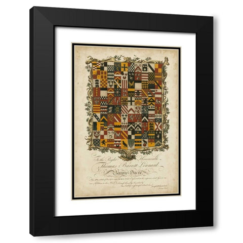 Edmondson Heraldry IV Black Modern Wood Framed Art Print with Double Matting by Edmondson