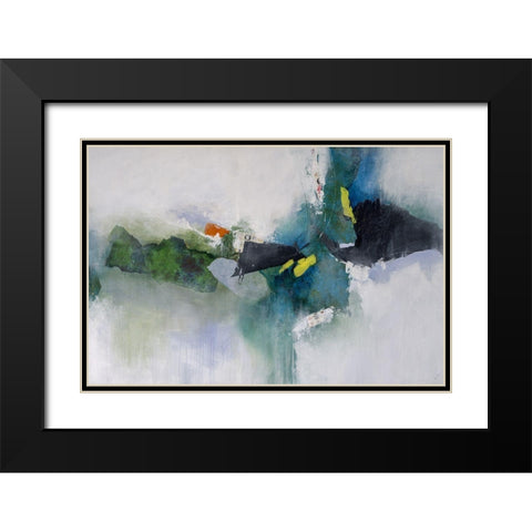 Green Tea Black Modern Wood Framed Art Print with Double Matting by Edmunds, Sydney