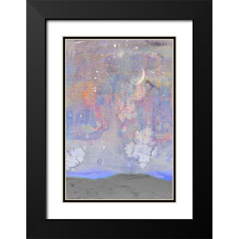 Silvery Moon II Black Modern Wood Framed Art Print with Double Matting by Ludwig, Alicia
