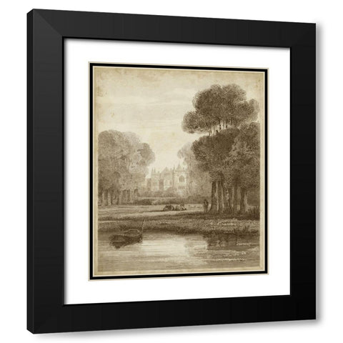 Strawberry Hill Black Modern Wood Framed Art Print with Double Matting by Cooke, W.