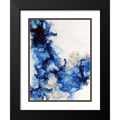 Glacier Blue I Black Modern Wood Framed Art Print with Double Matting by Douglass, Farrell