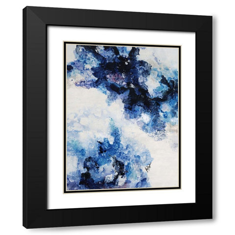 Glacier Blue III Black Modern Wood Framed Art Print with Double Matting by Douglass, Farrell