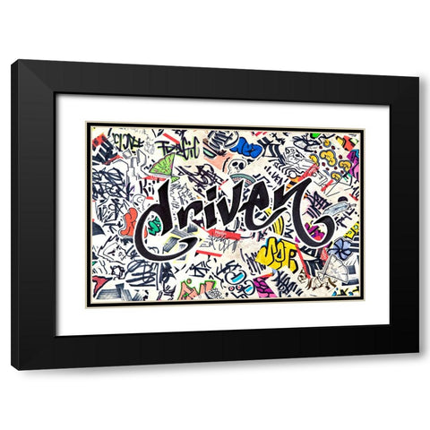 Driven - Urban Inspiration Black Modern Wood Framed Art Print with Double Matting by Circle Art Group