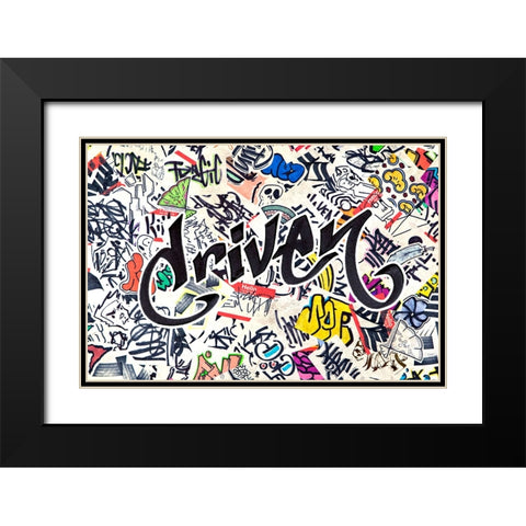 Driven - Urban Inspiration Black Modern Wood Framed Art Print with Double Matting by Circle Art Group