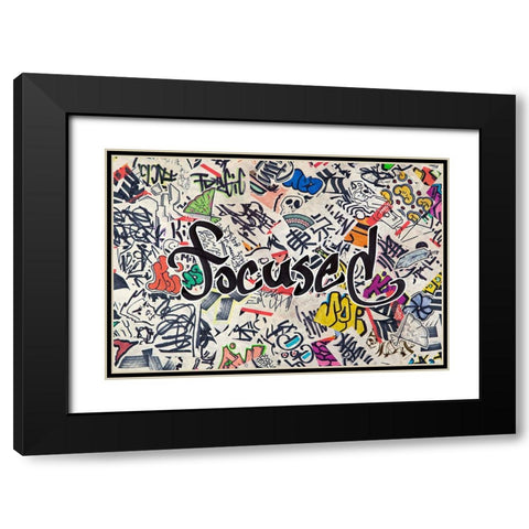 Focused - Urban Inspiration Black Modern Wood Framed Art Print with Double Matting by Circle Art Group