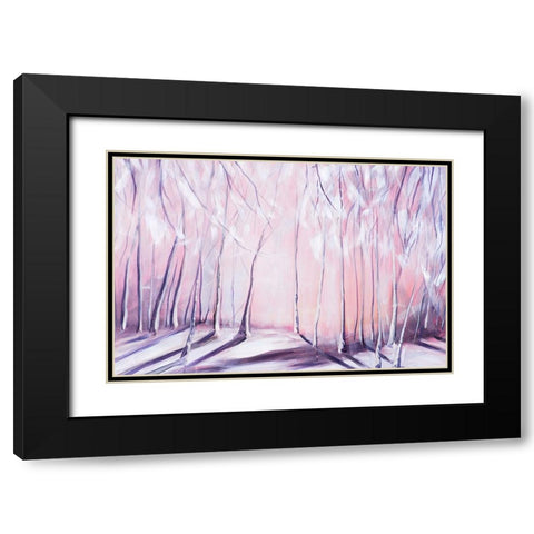 Lilac Forest Black Modern Wood Framed Art Print with Double Matting by Circle Art Group