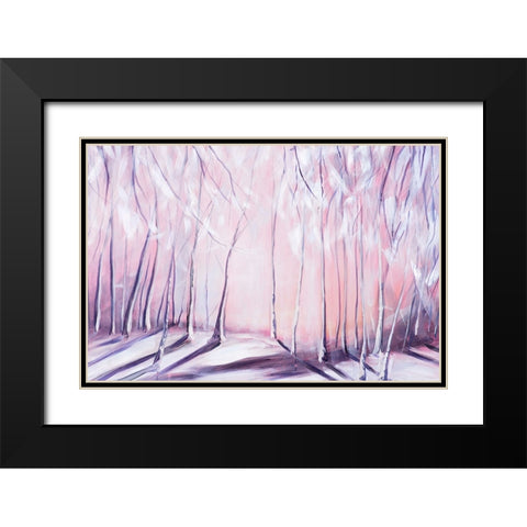 Lilac Forest Black Modern Wood Framed Art Print with Double Matting by Circle Art Group
