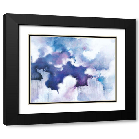 Acquiesce Black Modern Wood Framed Art Print with Double Matting by Circle Art Group