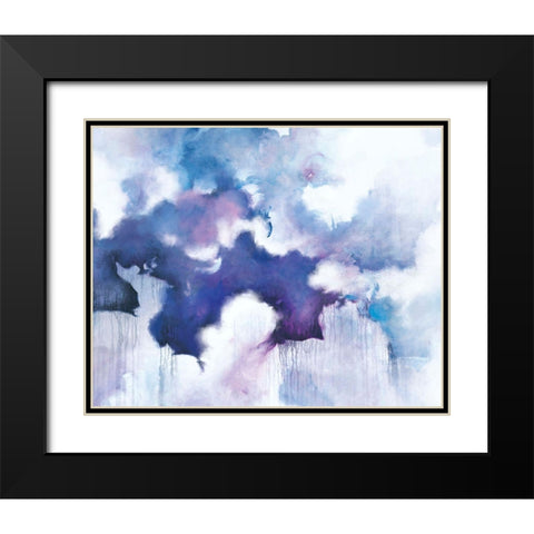 Acquiesce Black Modern Wood Framed Art Print with Double Matting by Circle Art Group