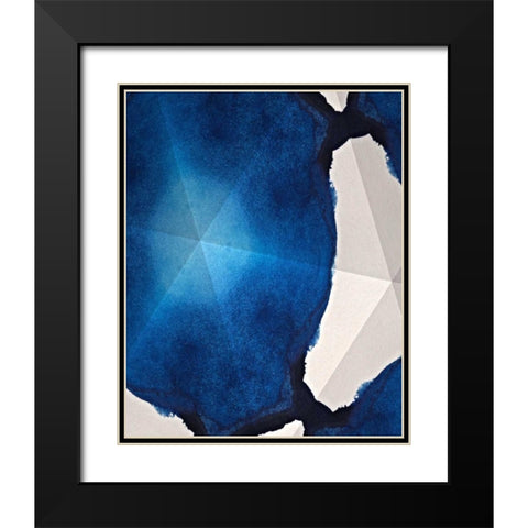 Indigo Daydream IX Black Modern Wood Framed Art Print with Double Matting by Stramel, Renee W.