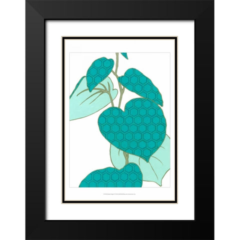 Modern Foliage IV Black Modern Wood Framed Art Print with Double Matting by Vess, June Erica