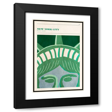 Mid Century City - NYC Black Modern Wood Framed Art Print with Double Matting by Circle Art Group