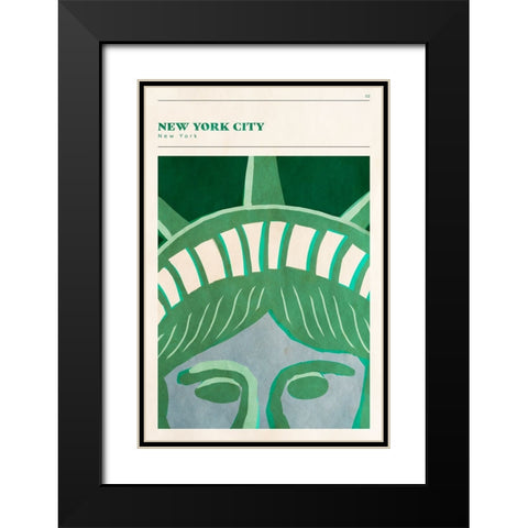 Mid Century City - NYC Black Modern Wood Framed Art Print with Double Matting by Circle Art Group