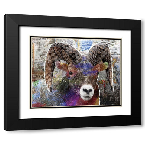 Pop Art - Ram Black Modern Wood Framed Art Print with Double Matting by Inner Circle