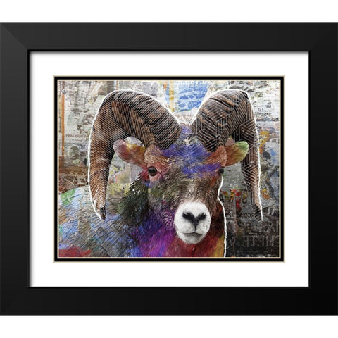 Pop Art - Ram Black Modern Wood Framed Art Print with Double Matting by Inner Circle