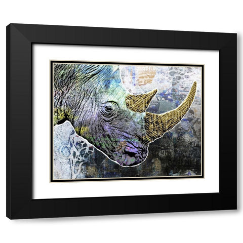 Pop Art - Rhino Black Modern Wood Framed Art Print with Double Matting by Inner Circle