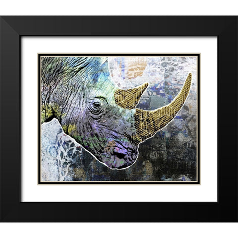 Pop Art - Rhino Black Modern Wood Framed Art Print with Double Matting by Inner Circle