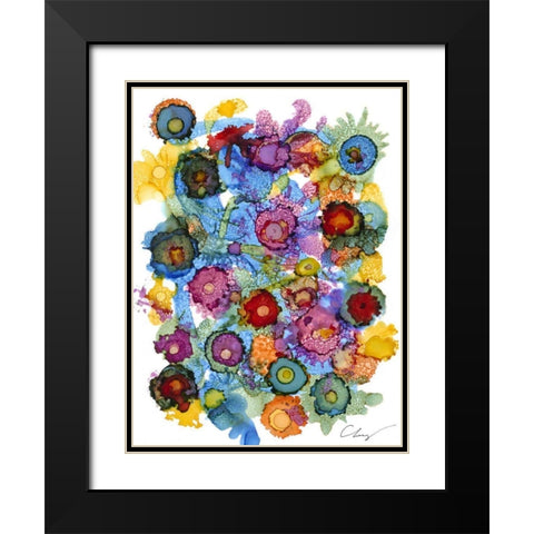 Coastal Spectrum II Black Modern Wood Framed Art Print with Double Matting by Baynes, Cheryl