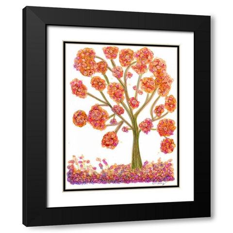 Autumn Fantasy I Black Modern Wood Framed Art Print with Double Matting by Baynes, Cheryl
