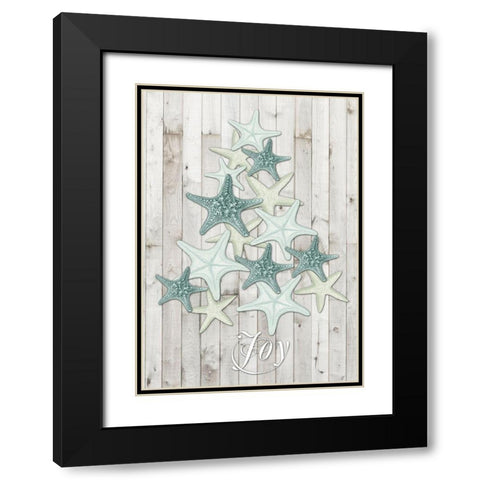 Coastal Christmas Collection B Black Modern Wood Framed Art Print with Double Matting by Vision Studio
