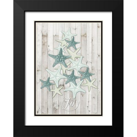 Coastal Christmas Collection B Black Modern Wood Framed Art Print with Double Matting by Vision Studio