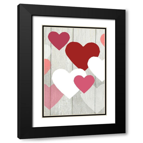 DIY Love Collection F Black Modern Wood Framed Art Print with Double Matting by Vision Studio