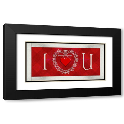 DIY Love Collection H Black Modern Wood Framed Art Print with Double Matting by Vision Studio