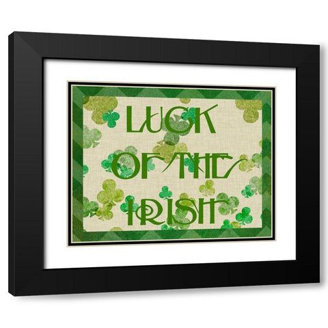 St. Pattys Collection A Black Modern Wood Framed Art Print with Double Matting by Vision Studio
