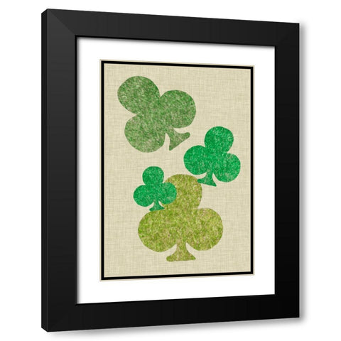 St. Pattys Collection F Black Modern Wood Framed Art Print with Double Matting by Vision Studio