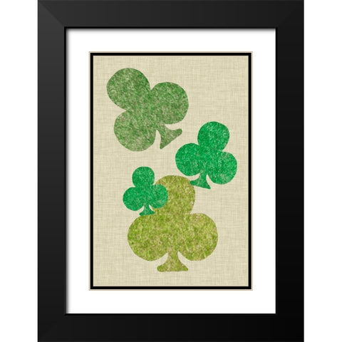 St. Pattys Collection F Black Modern Wood Framed Art Print with Double Matting by Vision Studio