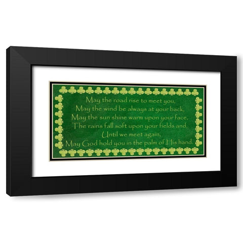 St. Pattys Collection H Black Modern Wood Framed Art Print with Double Matting by Vision Studio