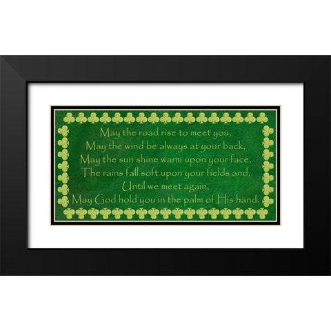 St. Pattys Collection H Black Modern Wood Framed Art Print with Double Matting by Vision Studio