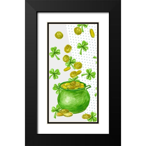 St. Patricks Day Collection B Black Modern Wood Framed Art Print with Double Matting by Wang, Melissa