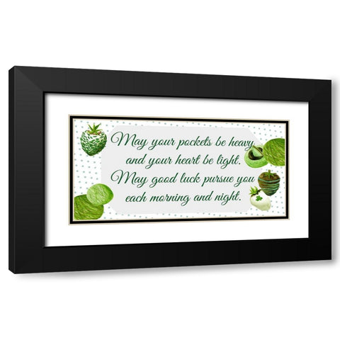 St. Patricks Day Collection C Black Modern Wood Framed Art Print with Double Matting by Wang, Melissa