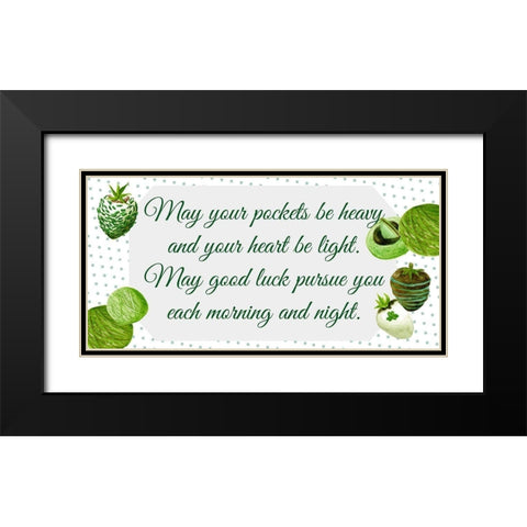 St. Patricks Day Collection C Black Modern Wood Framed Art Print with Double Matting by Wang, Melissa