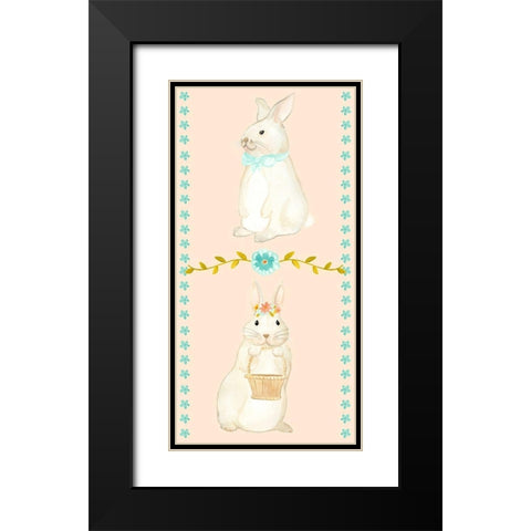 Sweet Easter Collection B Black Modern Wood Framed Art Print with Double Matting by Vess, June Erica