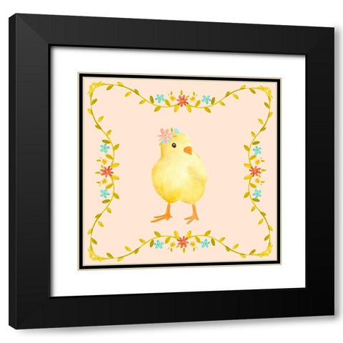 Sweet Easter Collection D Black Modern Wood Framed Art Print with Double Matting by Vess, June Erica