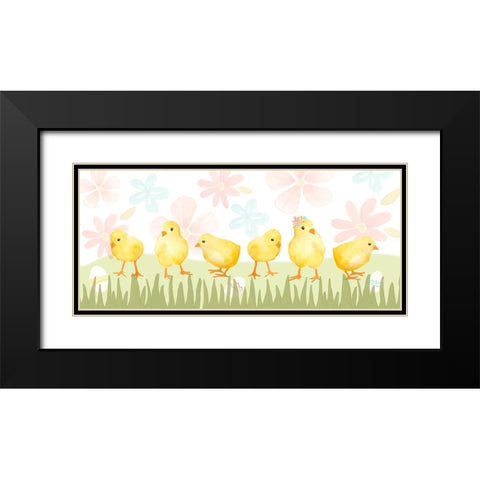 Sweet Easter Collection H Black Modern Wood Framed Art Print with Double Matting by Vess, June Erica