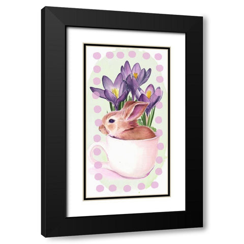 Bunny Crossing Collection B Black Modern Wood Framed Art Print with Double Matting by Parker, Jennifer Paxton
