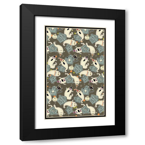 Happy Haunting Collection E Black Modern Wood Framed Art Print with Double Matting by Eisner, Viv