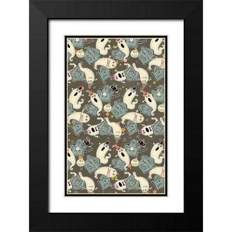 Happy Haunting Collection E Black Modern Wood Framed Art Print with Double Matting by Eisner, Viv