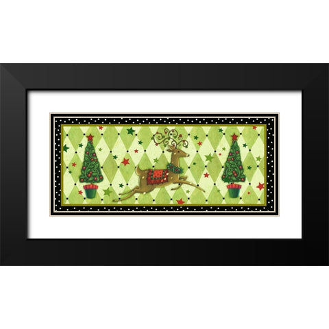 Harlequin Christmas Collection D Black Modern Wood Framed Art Print with Double Matting by Eisner, Viv
