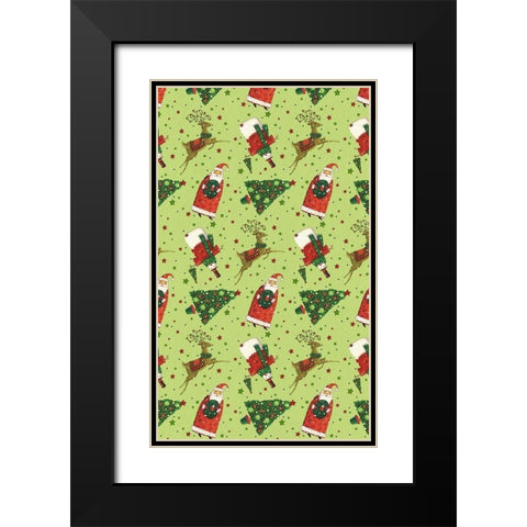 Harlequin Christmas Collection E Black Modern Wood Framed Art Print with Double Matting by Eisner, Viv