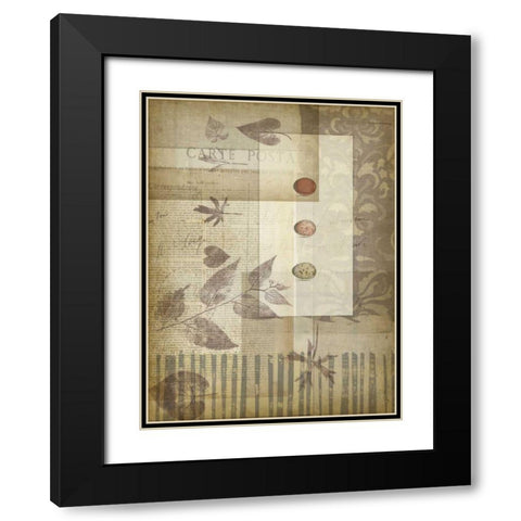 Small Notebook Collage III Black Modern Wood Framed Art Print with Double Matting by Goldberger, Jennifer