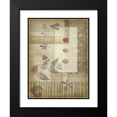 Small Notebook Collage III Black Modern Wood Framed Art Print with Double Matting by Goldberger, Jennifer