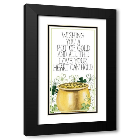 Leprechauns Rainbow Collection B Black Modern Wood Framed Art Print with Double Matting by Popp, Grace