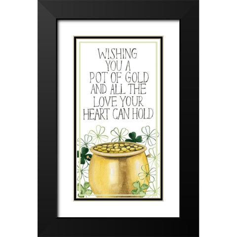 Leprechauns Rainbow Collection B Black Modern Wood Framed Art Print with Double Matting by Popp, Grace